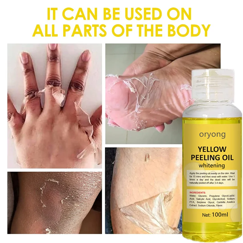 Skin Care Cosmetics Beauty Products Most Effective Super Strong Body Whitening Exfoliator Skincare Lotion Yellow Peeling Oil