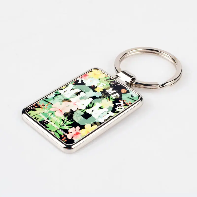 Qualisub Blank Keychains Sublimation Metal Keychain Blanks in Rectangle Shape for Custom Printing
