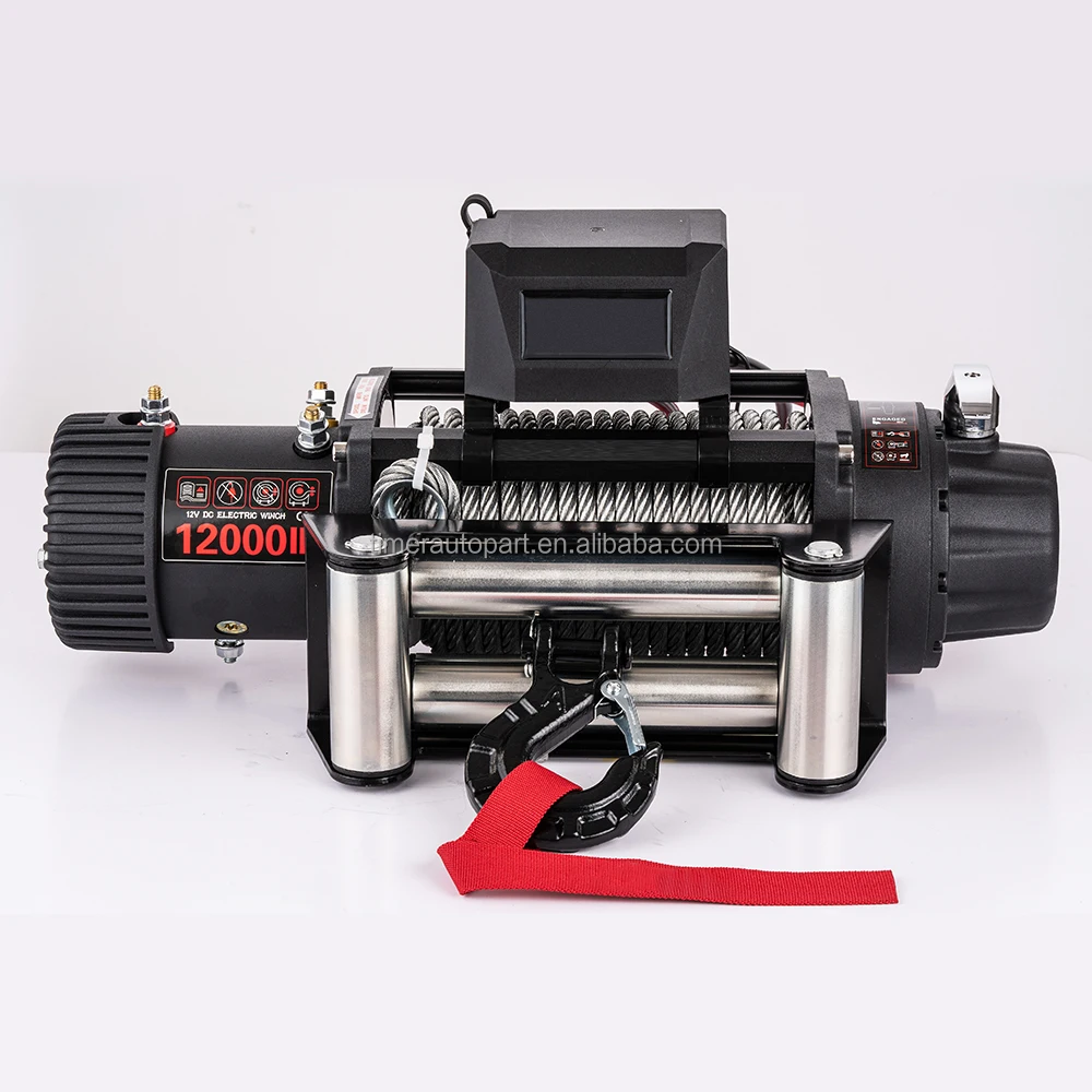 Electric Winch Heavy Duty 12V/24V Motor Winch For Trailer Outdoor Camping Caravan 12000 Pound For Lc80/Lc100/Lc105/Lc200