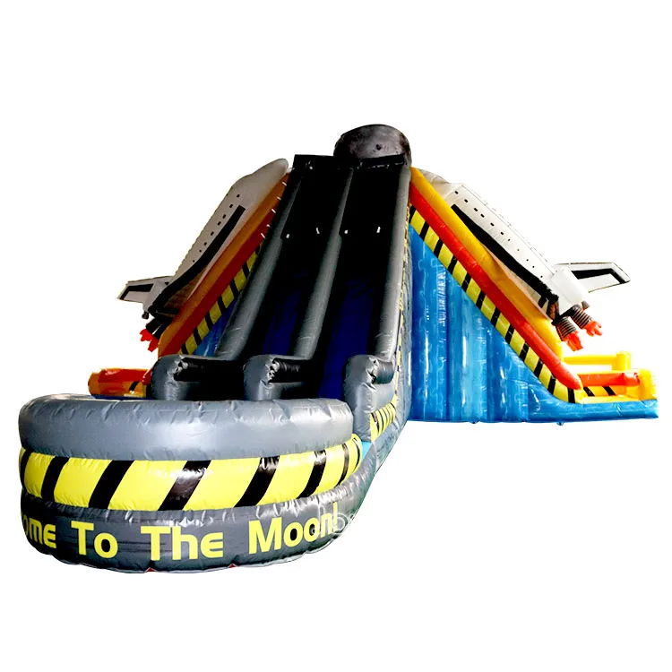 combo bounce house and wet dry slide