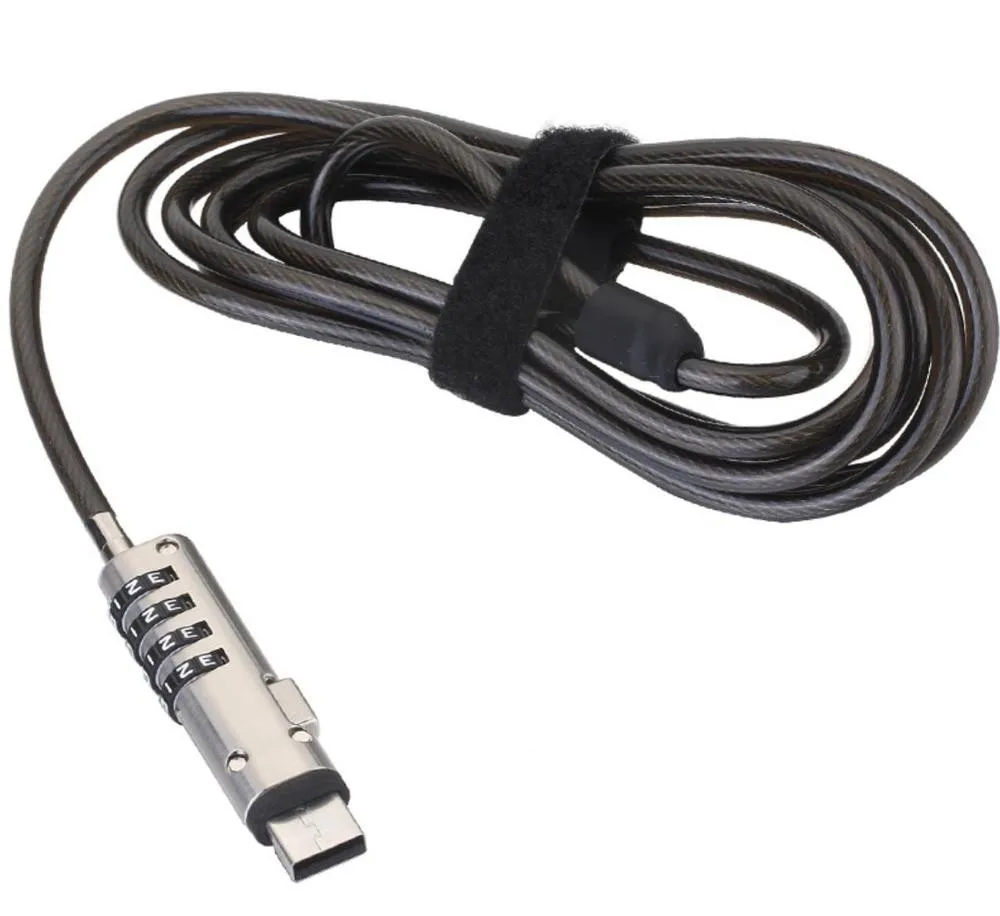 USB Laptop Lock 4 digits Combination Computer Cable Lock Anti-theft Laptop Security lock