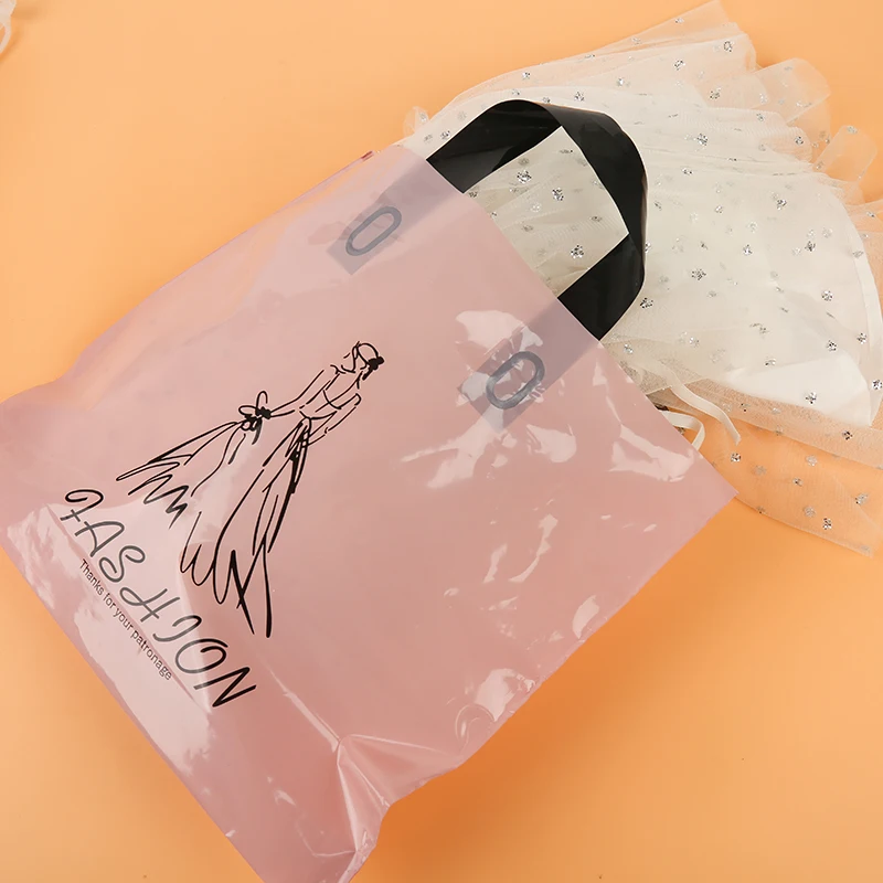 Полиэтиленовые пакеты на заказ мягкие петли ручки LDPE/HDPE прозрачные пластиковые для