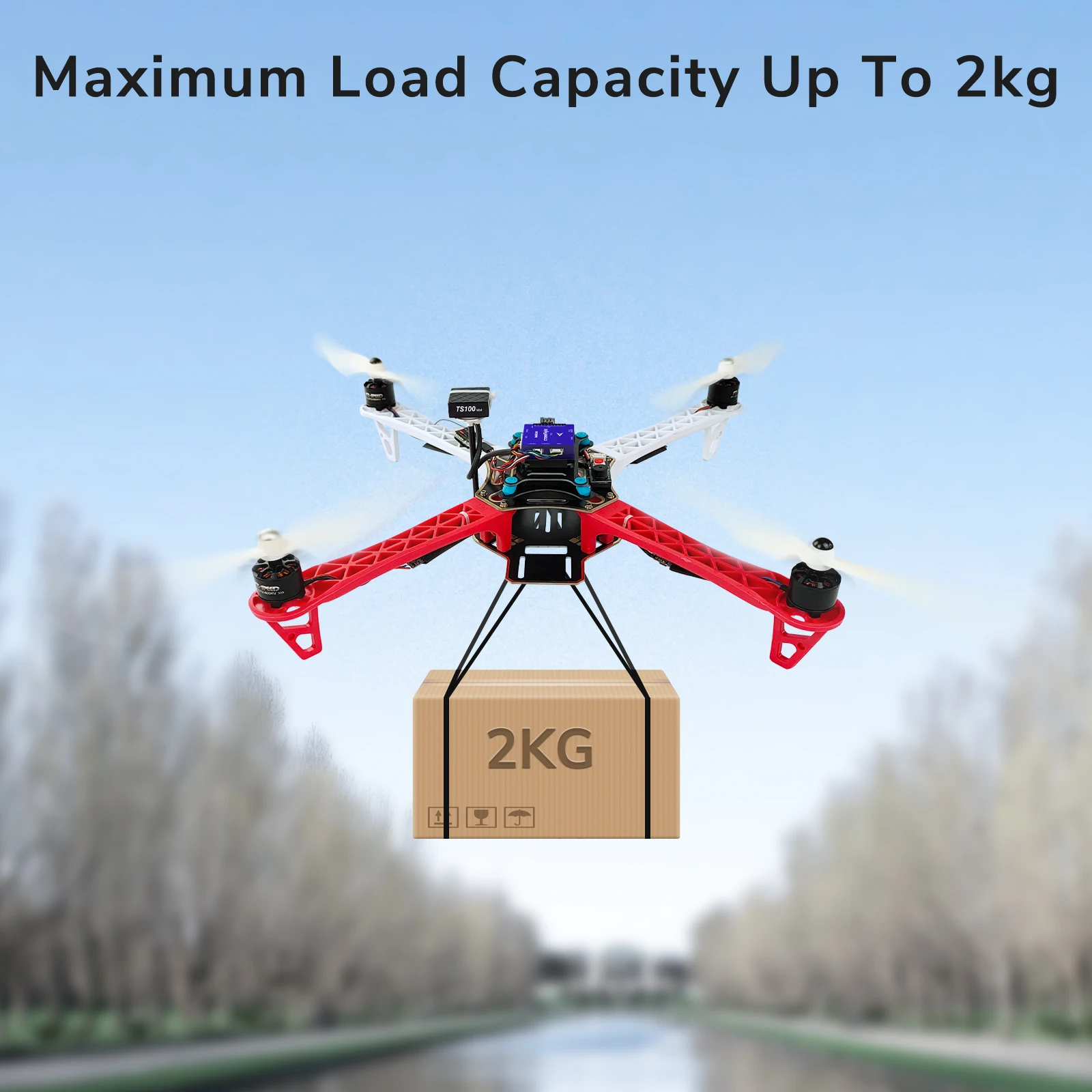 8 inch 450mm RC Drone Full Kit DIY Quadcopter F450 with More Stable Flight Controller Radiolink Crossflight and GPS TS100