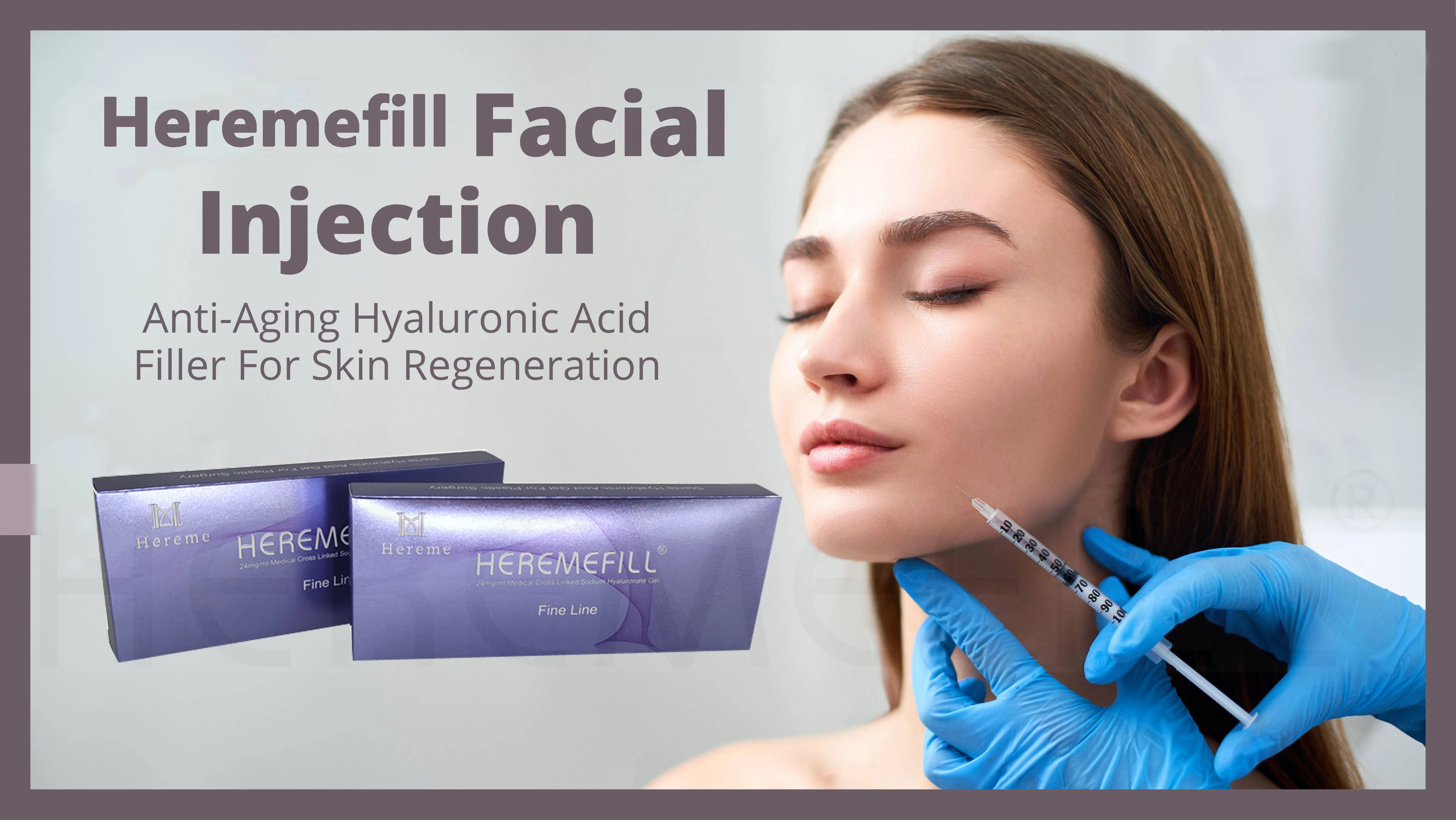 Heremefill 2ml Injectable Cross-Linked Hyaluronic Acid Dermal Fillers for The Face Injection