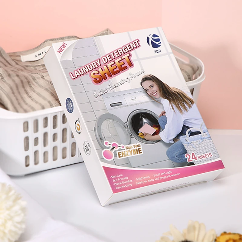 Fresh Scent Laundry Detergent Sheets Pre-measured Eco Cleaning Strips for HE Machine