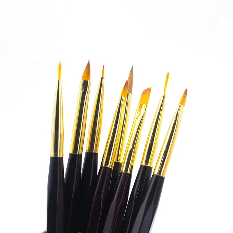 2022  Professional Detail Painting Pen Kit Wooden Nail Art Brushes  Set