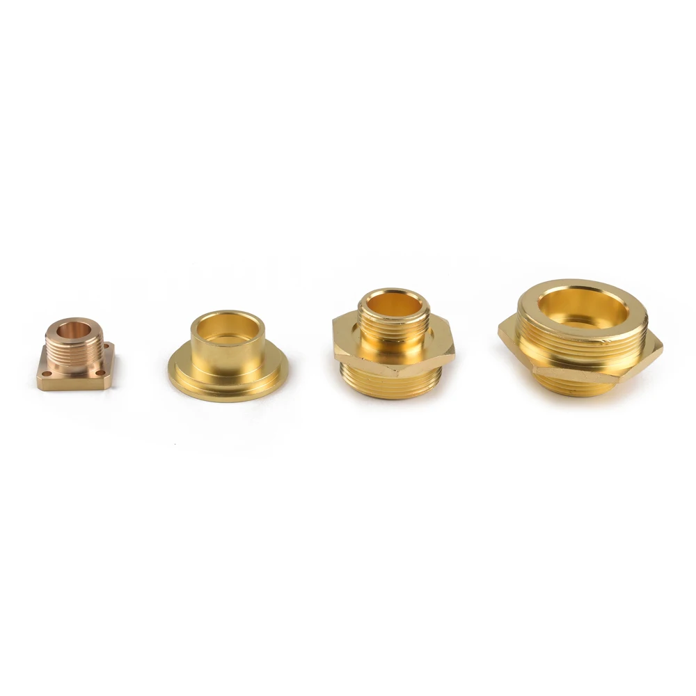 standard customize CNC Brass male female thread nuts brass fittings
