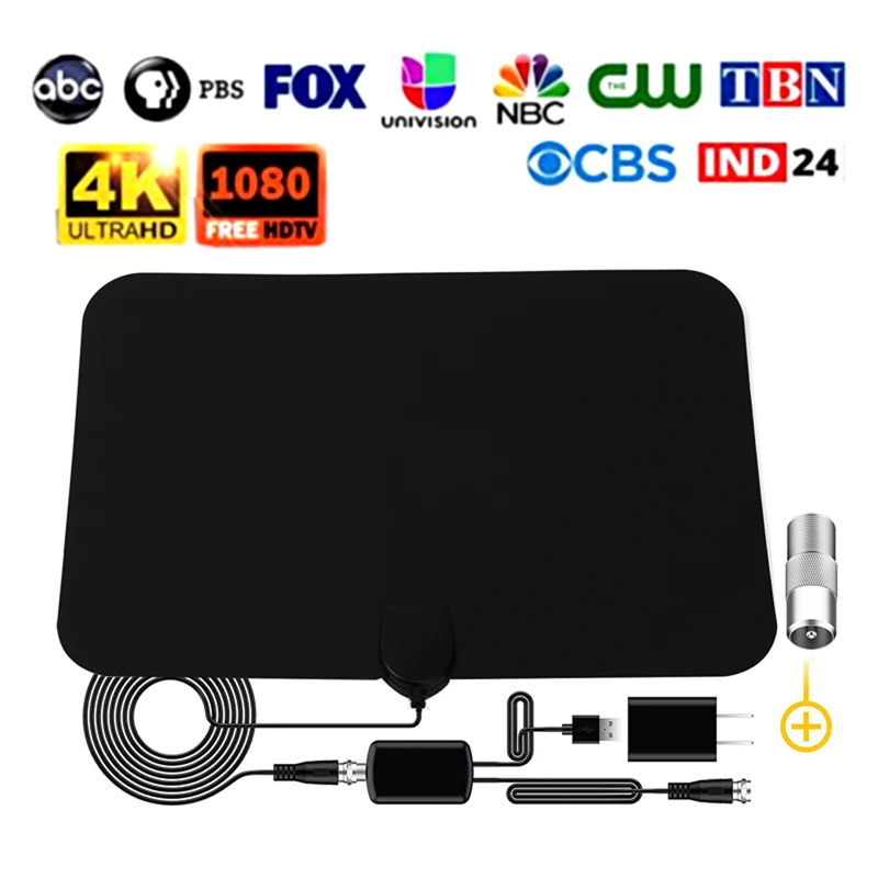  VHF/UHF 170-240mhz/470-862mhz Digital 28 dBi with amplifier Support 4K/1080p Antennas for