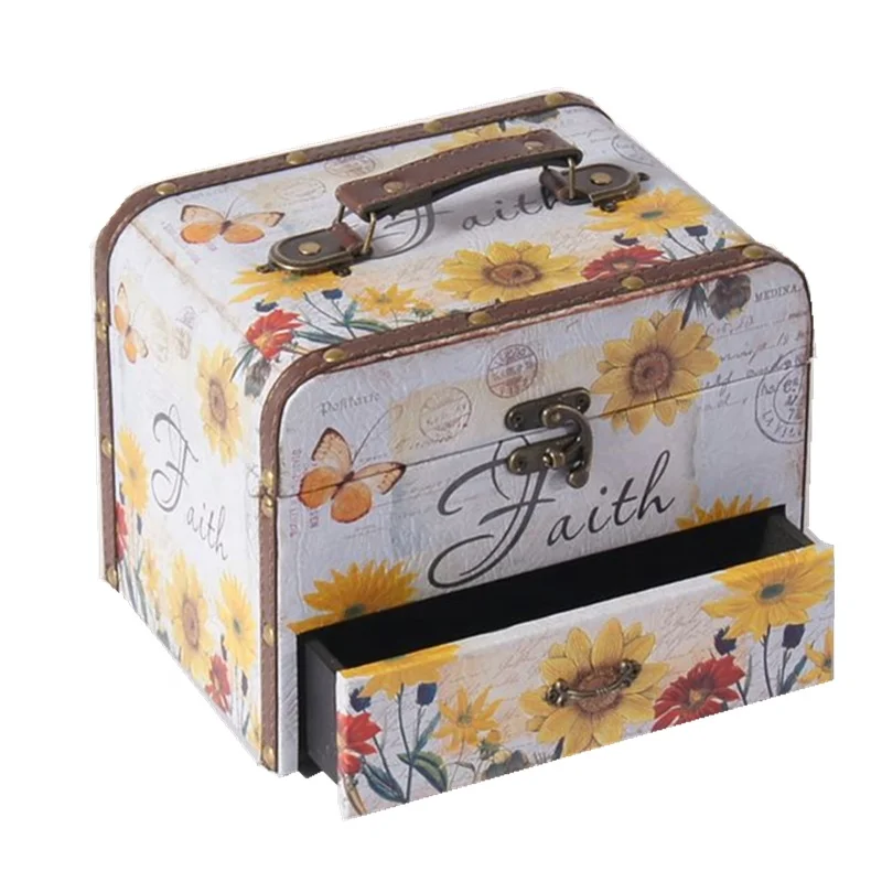 Домашний декор, орнамент, новый и креативный стиль, коробка с швейным набором, аксессуары, портативная деревянная коробка для шитья