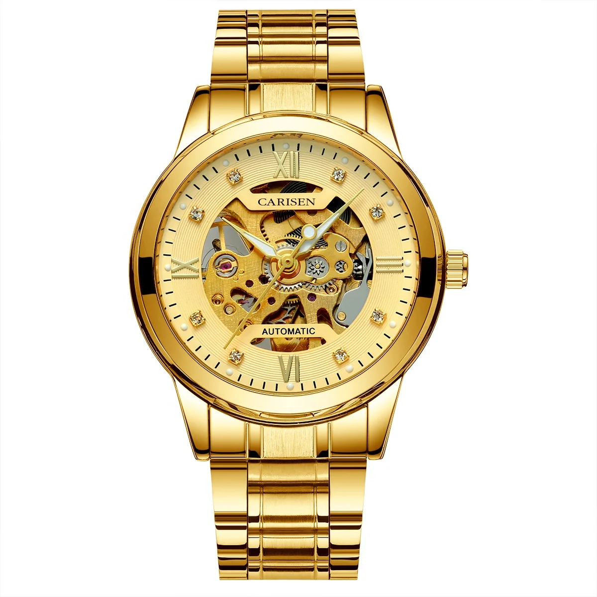 Luxury High Quality Mechanical Watch Man Wholesale Custom Logo Wrest For Men Luminous Hollow Mechanical High-End Men Watch