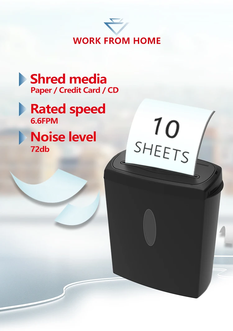 New office paper shredder P4 cross-cut 4 Gallon Shredder for Paper/Credit Card/CD