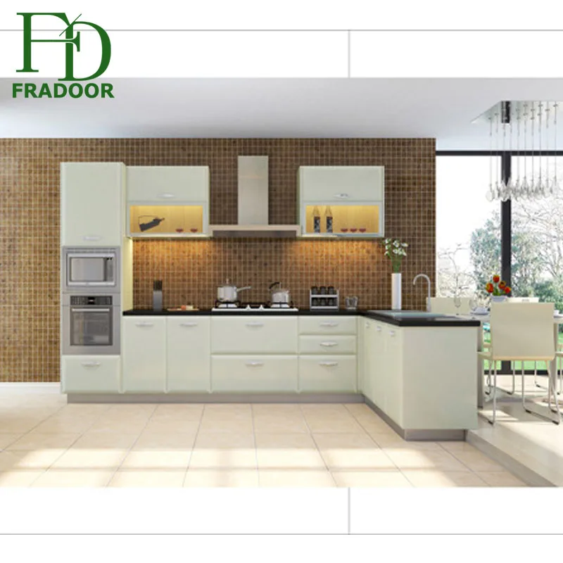 Aluminum modular wardrobe cabinet marble counter top modern kitchen cabinets design
