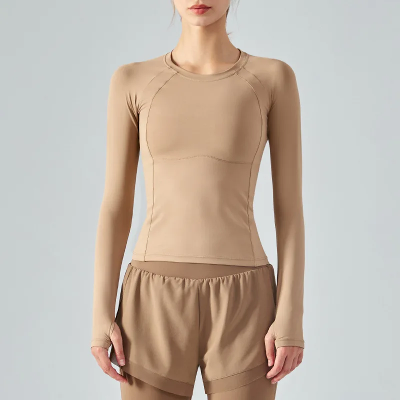 ODM OEM new professional long sleeve yoga suit for women sports fitness running fast dry clothes autumn morning running clothes