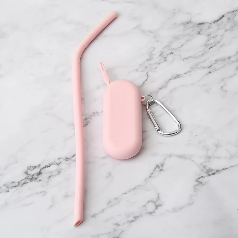 Factory wholesale  Food Grade Reusable Silicone Rubber Eco Friendly Straw For Drinking Silicone Straws Portable