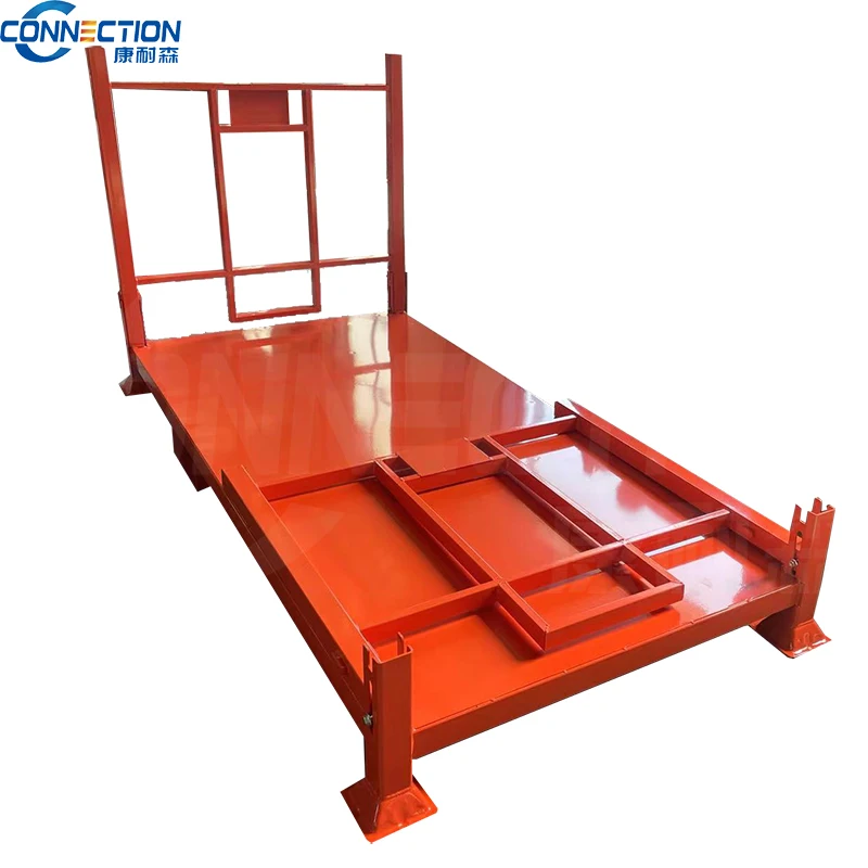 Collapsible steel sheet base stillage metal stackable rack