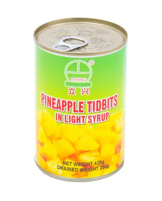 425g hot sale canned fruit pineapple tidbits in China