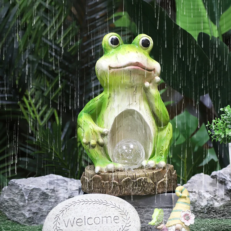 Redeco Wholesale Smoking Gnome Magnesia Crafts LED Solar Fashion Gnome Christmas Decorations Magnesium oxide Crafts