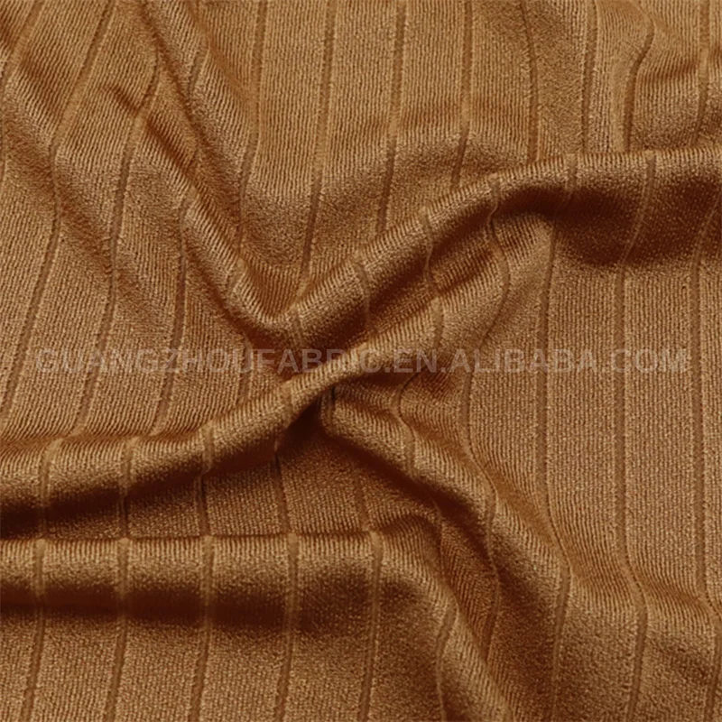 220G Cheap Lining Polyester Stretch Spandex Paris Stripes 2X10 Rib Fabric