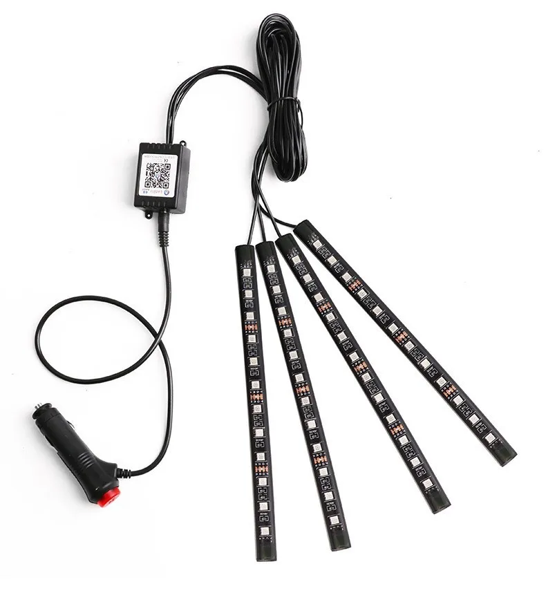 RGB Smart Control Led Strip Light Set Car Accessories Interior Decorative Atmosphere Light Led Strip Light