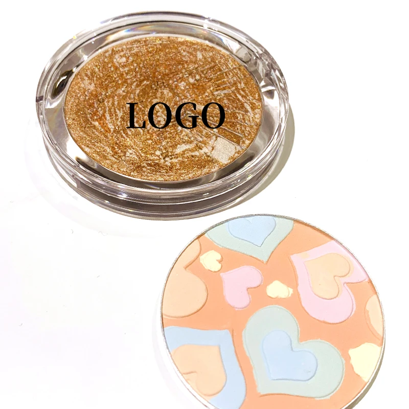 New popular Natual pink blue yellow purple blush Multi-use eyeshadow talc free cruelty free love blush