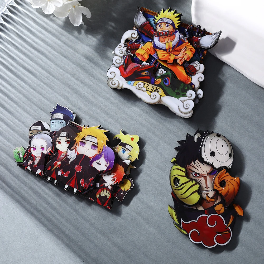 9 design Wooden Refrigerator magnets for Anime Ninja Uzumaki Akatsuki Itachi fans