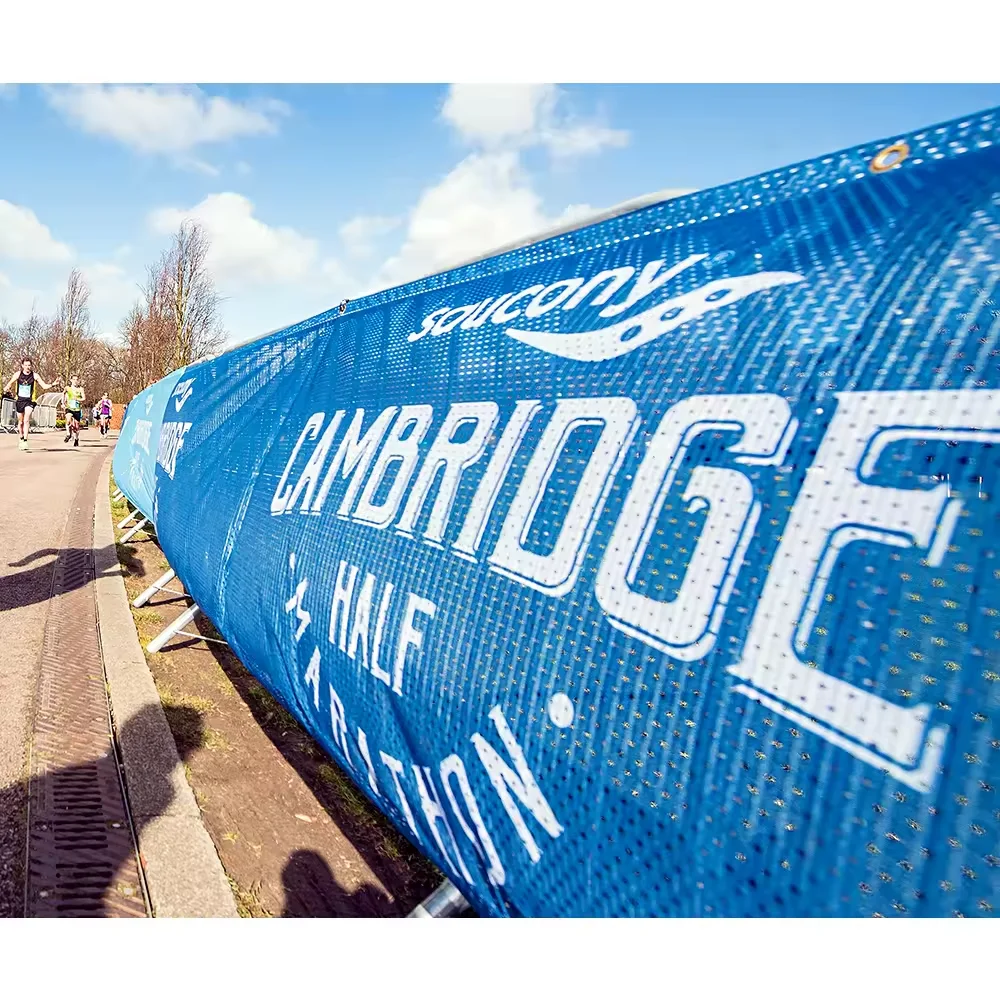 Custom Polyester Cloth advertising Banner Stage Backdrop Mesh Banner Printing Large Fabric Banner
