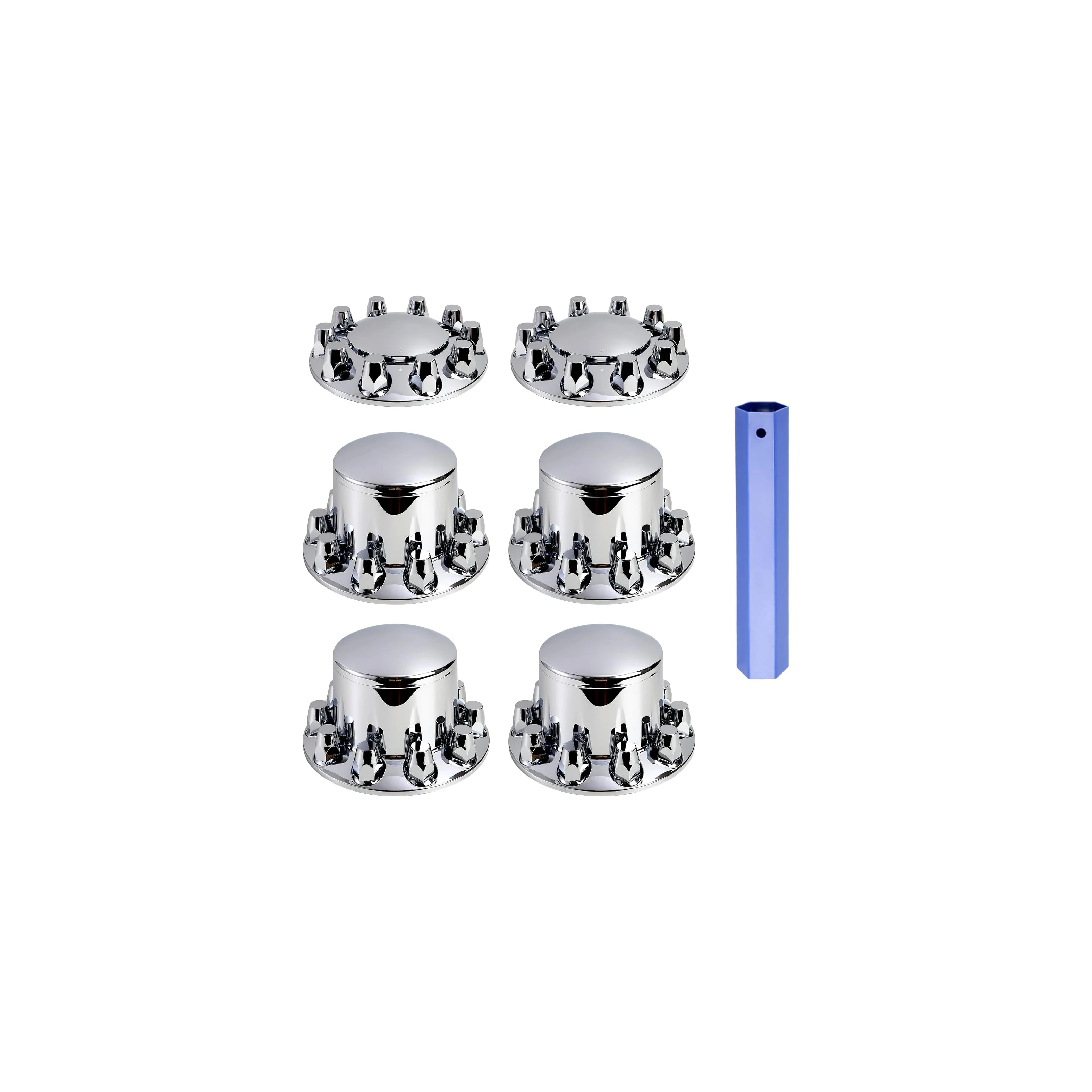 Колесы для полуприцепа-2 передние и 4 задние крышки ступицы с 33-мм резьбовой хромированной гайкой полуприцепа