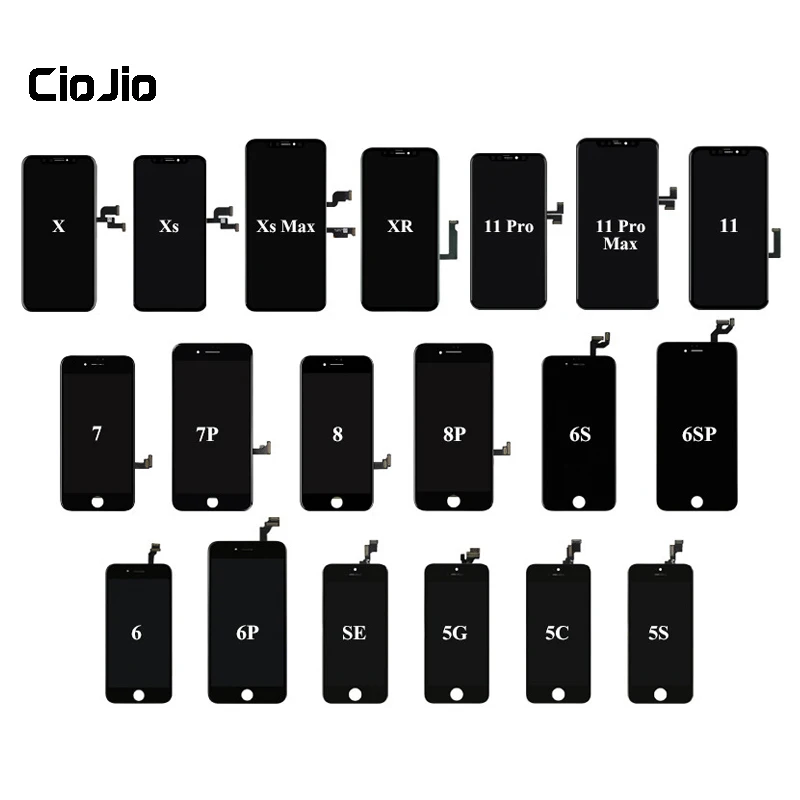 Mobile phone Lcd Screen For IPhone 5 6 6s 7 8 s plus X Xr Xs 11 12  max Phone Panel parts Lcd Display Touch Screen Replacement