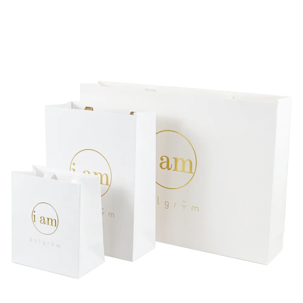 Custom Logo Paper Cardboard Printing Hair Bag Lip Gloss Mini Gift Bag Beauty Products Luxury Shopping Used Jewelry Bags