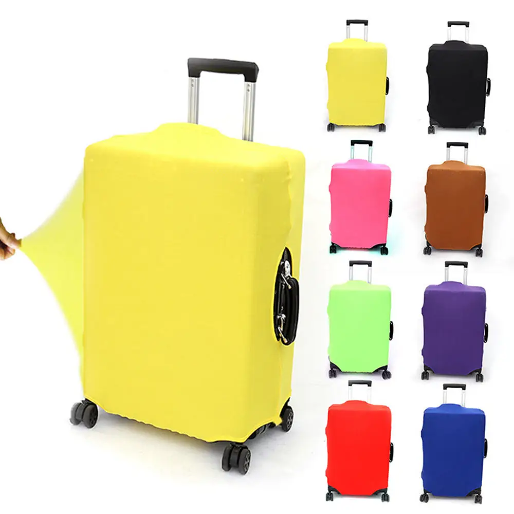 Wholesale  Suitcase Protector Solid color Blank Travel Luggage Suitcase Cover