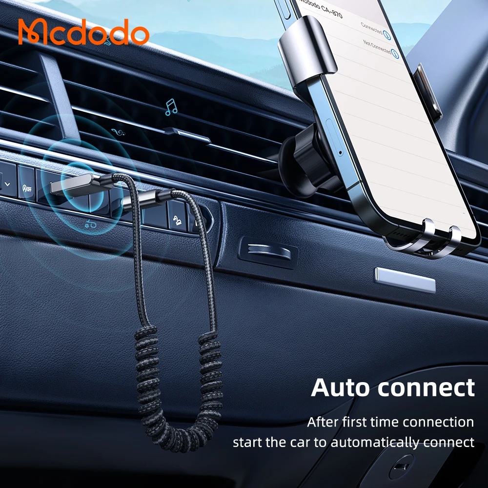 1.7M BT5.0 Fashionable Design Aluminum Alloy 3.5mm AUX BT5.0 Car Usb Wireless Music Receiver For Car audio Cable