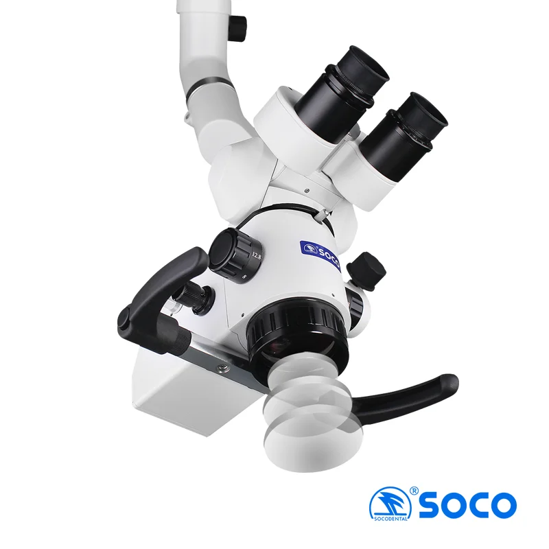 SOCO SCM600 0-180degree Binocular LED dental operating microscope in endodontics with camera with apochromatic