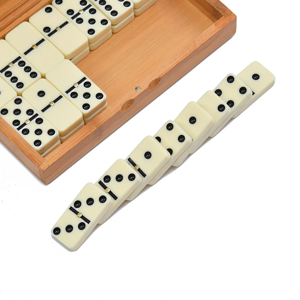Domino оптовая продажа высококачественные развивающие игрушки игры набор домино двойные Шесть деревянных для взрослых