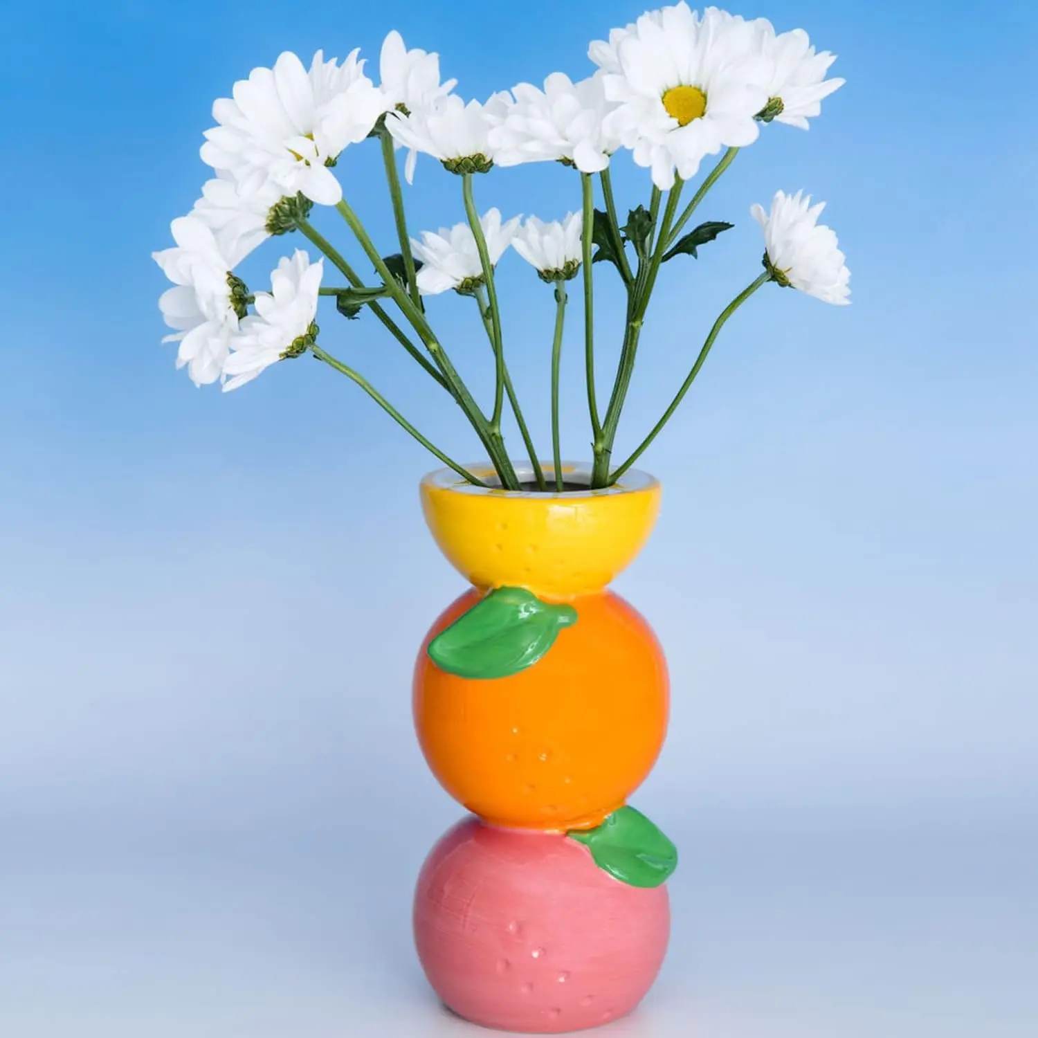 Decorative Ceramic Flower Vase for Centerpiece Lemon Grapefruit and Orange Vase Unique Fruit Vase for Home Decor