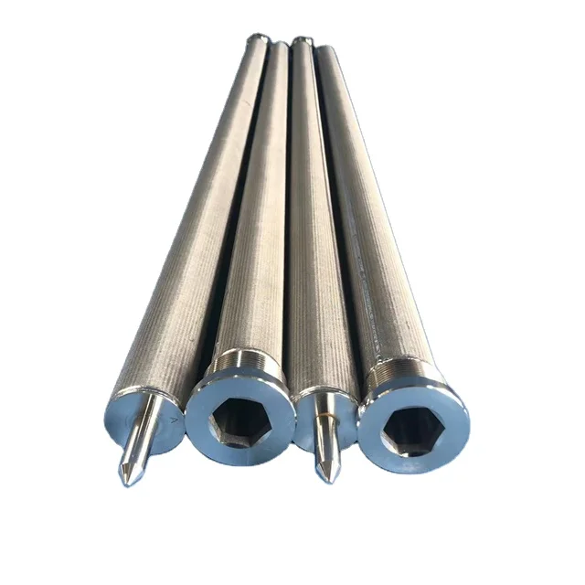 Supply 304 multi-layer stainless steel sintered mesh filter thread interface sintered wire filter cartridge