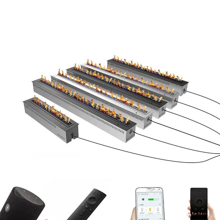 Smart Ethanol Burner Automatic Alcohol Fire Stove Electrical Inno Living Black 18 Inch Fireplace