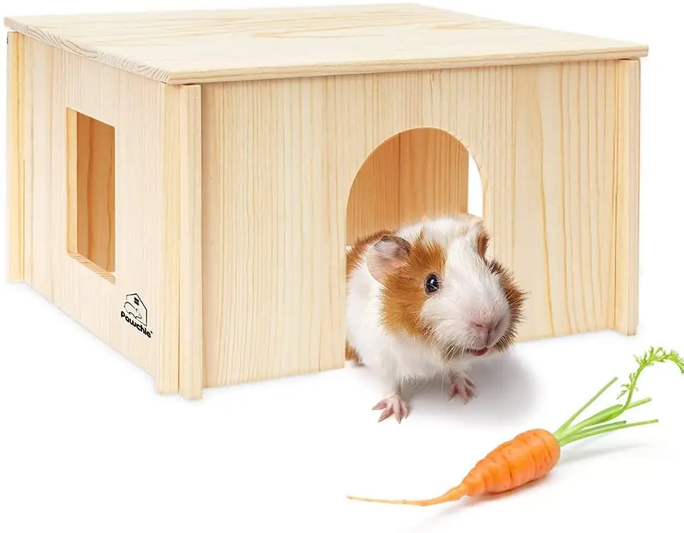 Wooden Cabin with Window Pet Cage Hamster Wooden House Hamster House For Fale