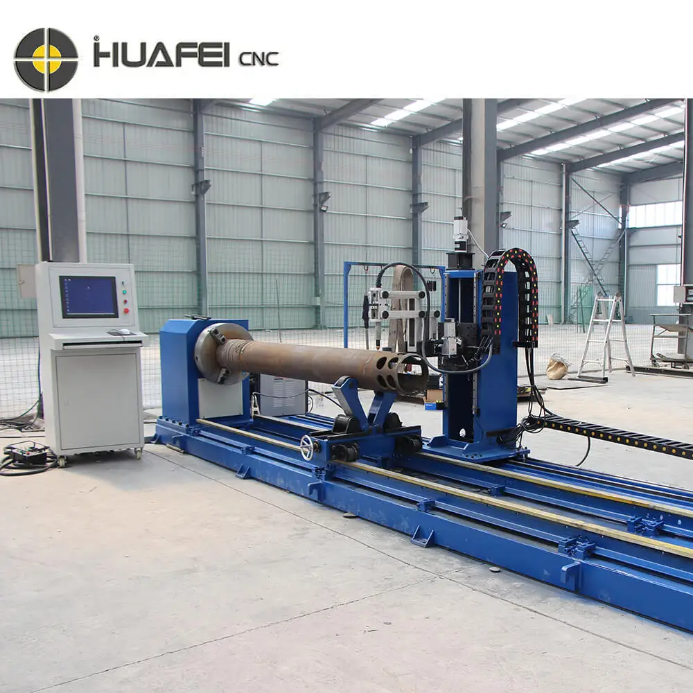 HUAFEI Cnc 5 Aixs Pipe Tube Intersecting Line Plasma Cutting Machine