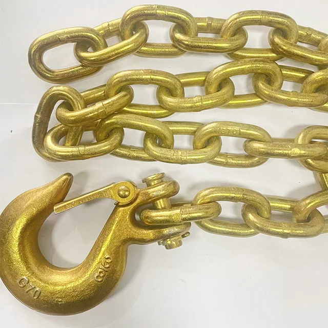 Galvanized Smooth Welding Colored Zinc Welded Tow Truck Transport Grade 70 Link Chain
