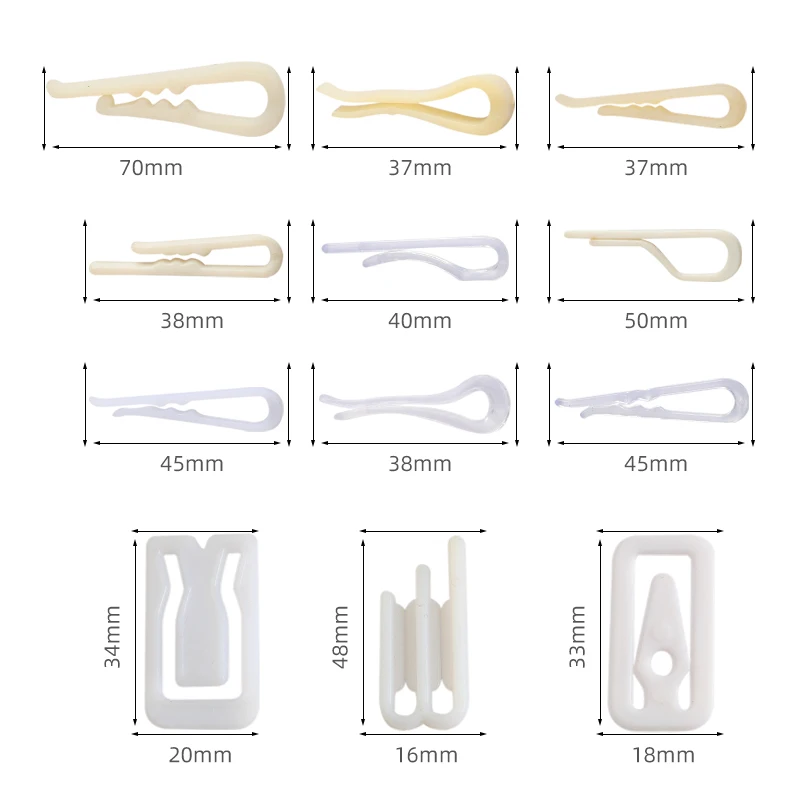 Factory wholesale Plastic Shirt Clip Transparent Shirt Sleeve Clip For Clothing