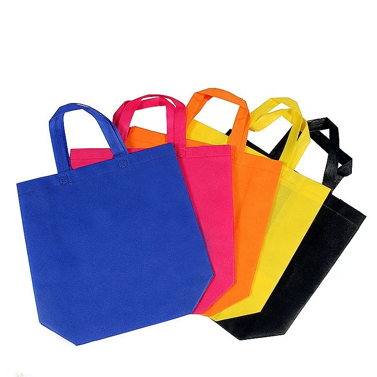 Factory Small Business Recyclable Non Woven Fabric Carry Shopping Bag Heat Transfer Printing Custom Logo Pattern Gift Bag