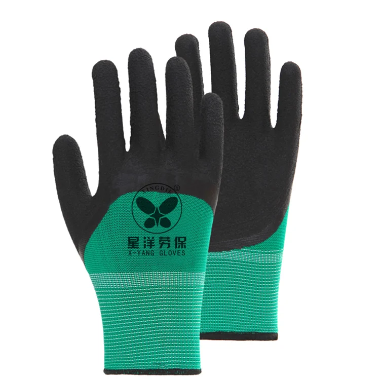 
Лидер продаж, дешевые изготовленные на заказ полиэфирные латексные перчатки, производители строительных перчаток 