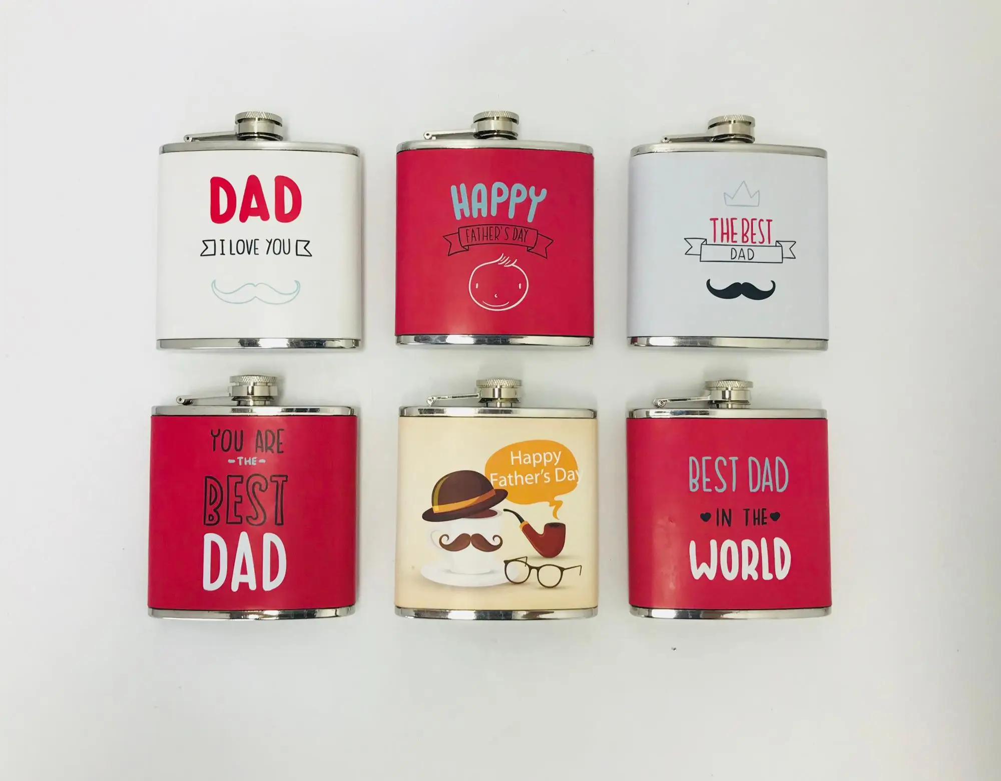 Private label outdoor leather stainless steel whiskey flasks