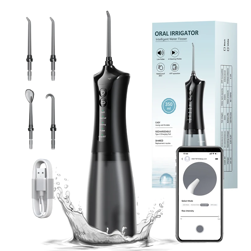 China Factory Direct APP Control Type-C Interface 2000mAh Large Capacity Battery 350ml mouth flosser water For Teeth Cleaning