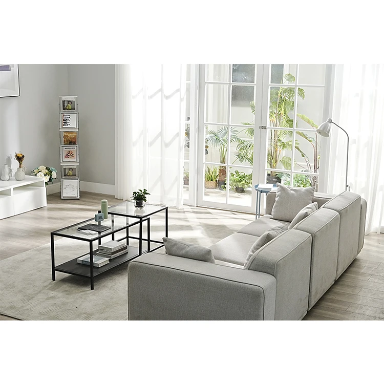 cheap price beautiful nordic luxury modern couch set living room fabric 3 seater sofa