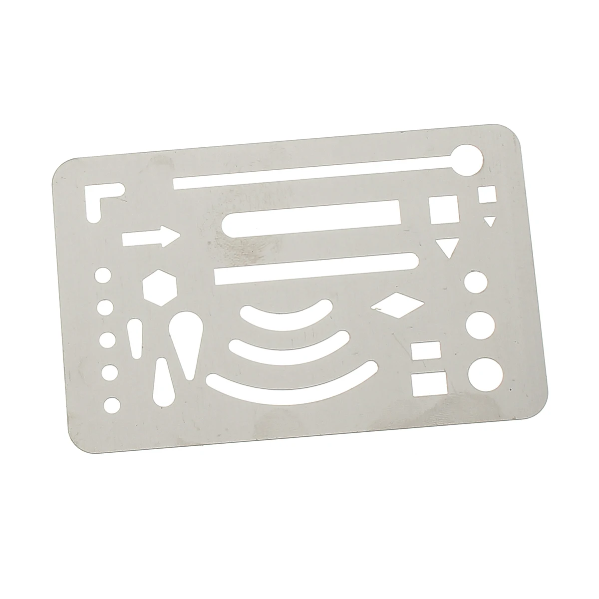 Creative Portable Hollow Ruler Diary Notebook DIY Tool Metal Drawing Template Stainless Steel Metal Stencils