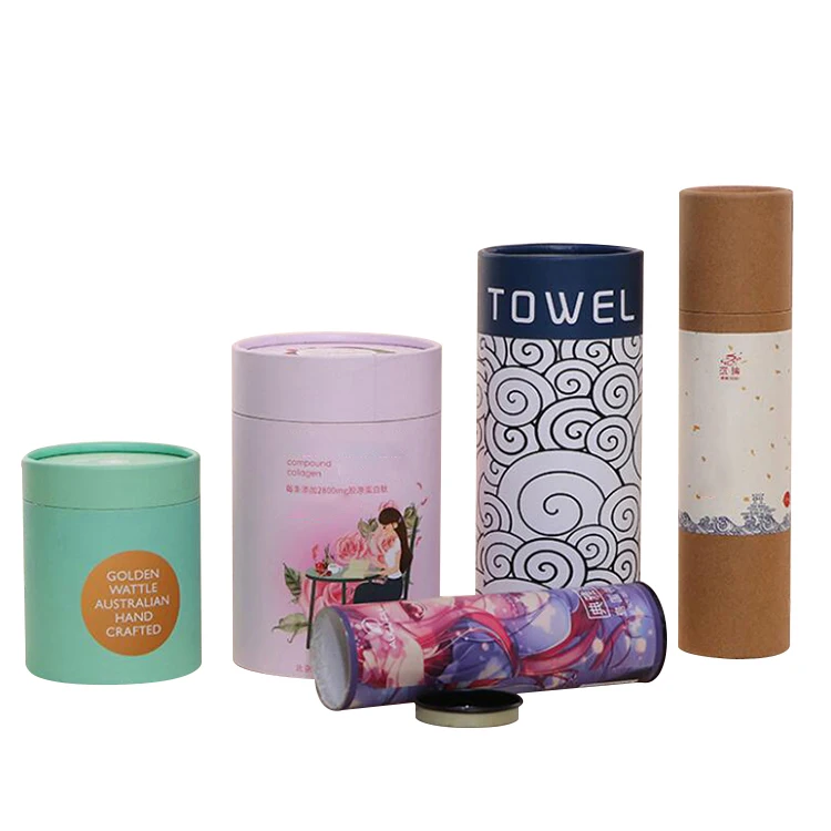 Luxury Custom Lids Kraft Essential Oil Bottle Jar Eco Friendly Twist Paper Tubes For Spices