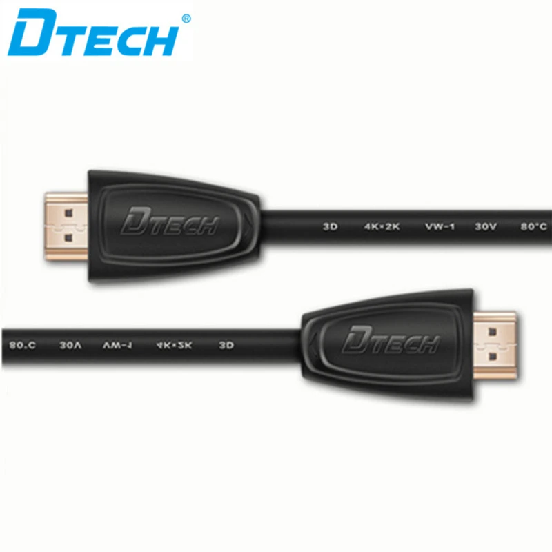 DTECH Горячая Продажа Чистый медный HD видео кабель 1 м черный