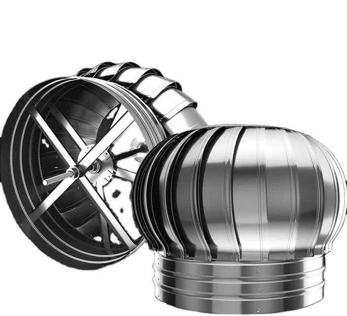 Stainless Steel 201/304 No Power Driven Self Rotating  Roof Extractor high quality Bearings Roof Fan
