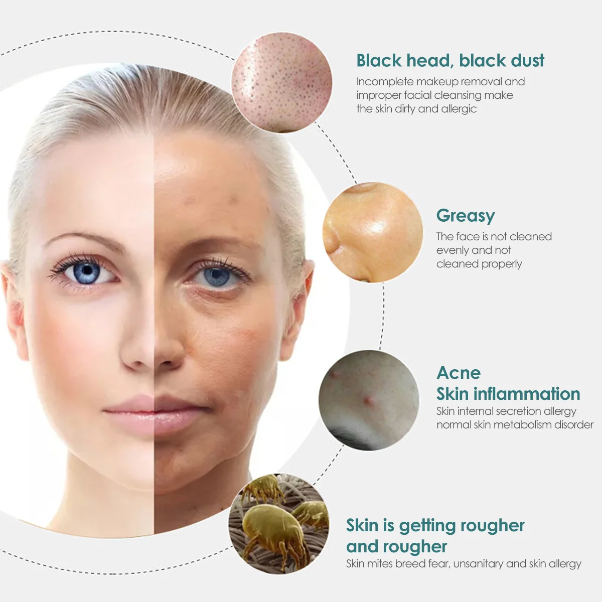 Электрический 3 в 1 ультразвуковой очиститель для